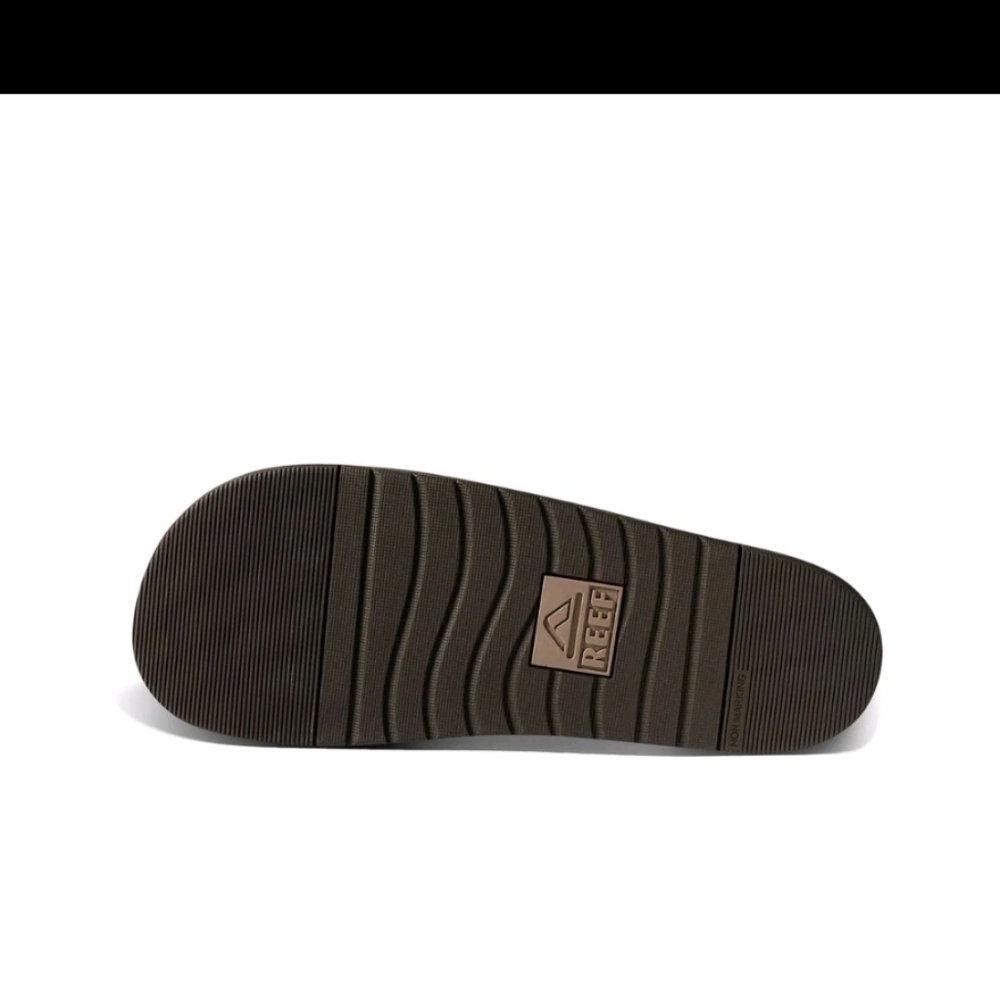 Reef Men's Ojai Two Bar Cushioned Footbed Brown Leather Sandal CJ5525 - Picture 4 of 9